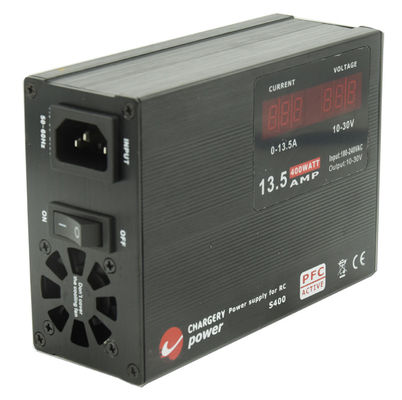 30V 400W 휴대용 E 자전거 SMPS 배터리 충전기 55mm 13A 30V
