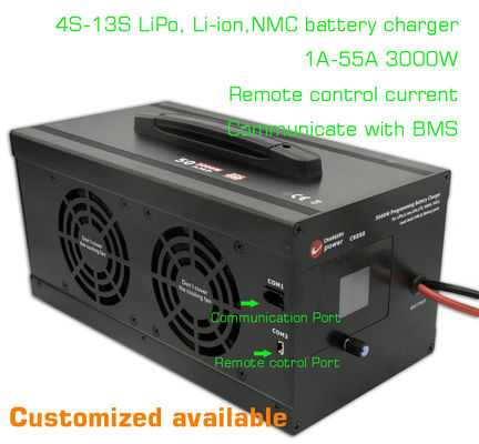 ODM 13S NMC 리온 리?? 배터리 충전기 12v 54.6V 3000W