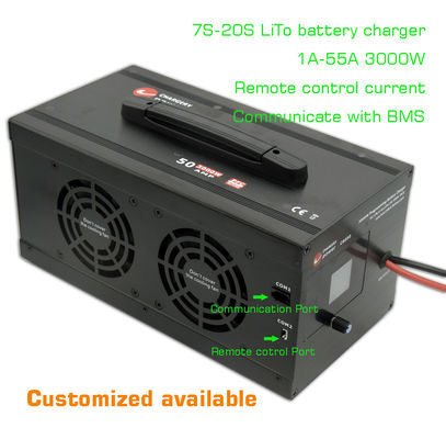 54V 3000W 리?? LTO 리토 AC에서 DC 배터리 충전기 7S-20S 1A-55A
